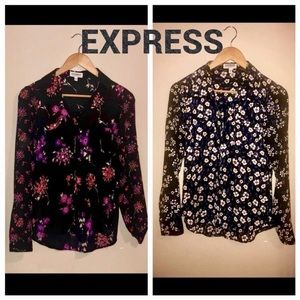 2 express button up blouses